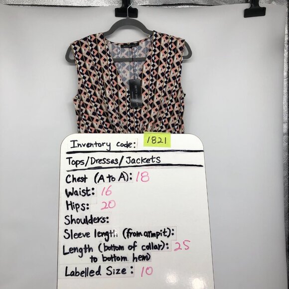 NWT Betty Barclay Pink Sleeveless Blouse with Geometric Print - Picture 16 of 16